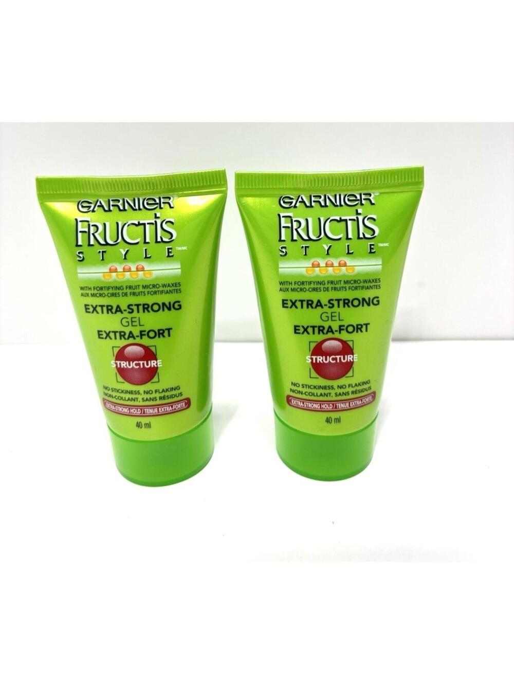 2x Garnier Fructis Structure Gel 03 Extra Strong 40ml Each Discontinued New